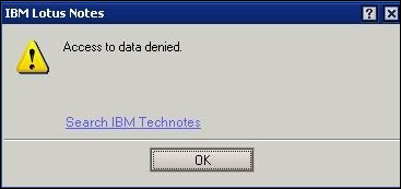 access to data denied error